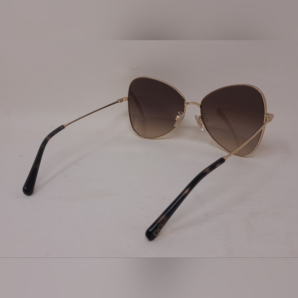 Dolce & Gabbana Sunglasses Butterfly Gold Gradient Brown DG2274 02/13 58-15-140 - Picture 7 of 16